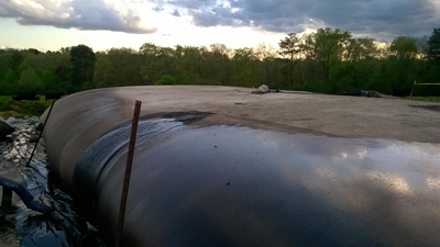 Sludge dewatering and bagging